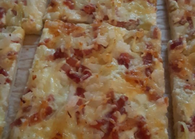 Flammekueche de Stéphanie (Tarte flambée)
