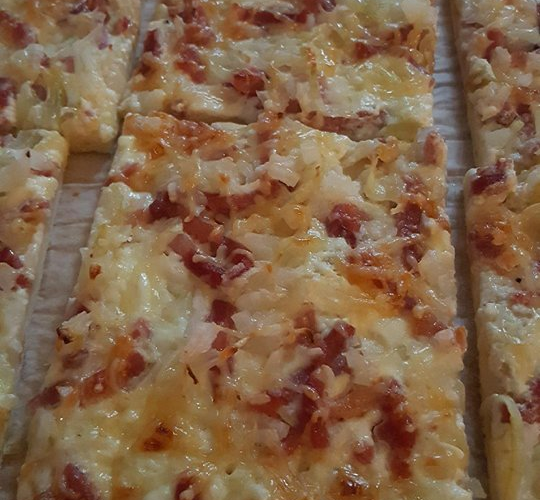 Flammekueche de Stéphanie (Tarte flambée)