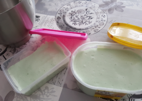Mousse glacée à la menthe
