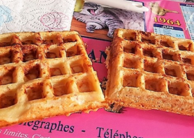 Gaufres au fromage et au jambon