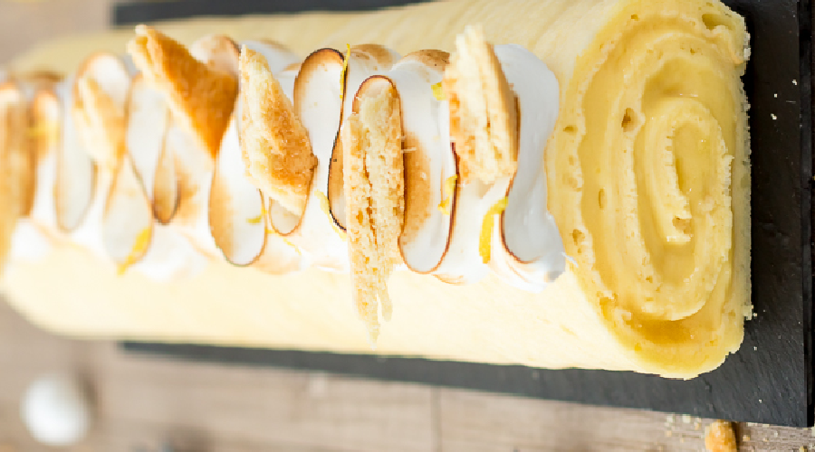 bûche roulée au citron meringué