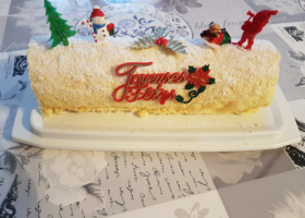 Bûche noix de coco et ananas