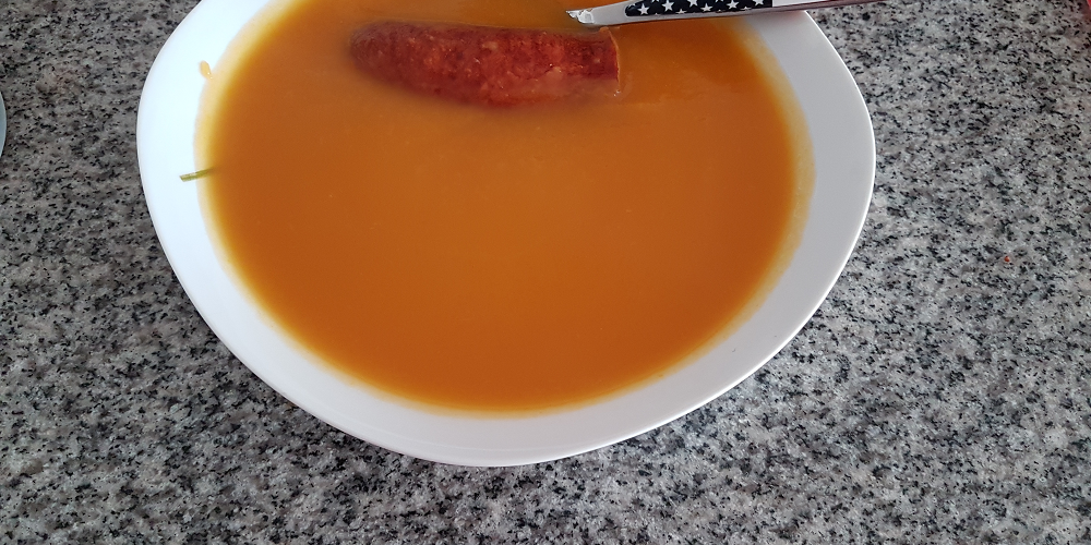 Potage aux 4 légumes et sa Montbéliard