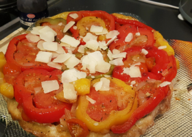 Tarte tatin de poivrons et tomates de Dédé et Stéphanie