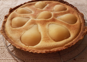 Tarte amandine aux poires