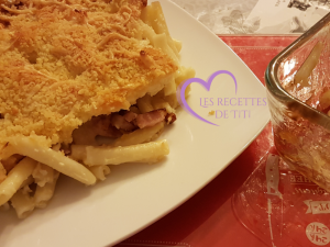 Gratin de macaronis au gorgonzola et gruyère par "Les Recettes de Titi"