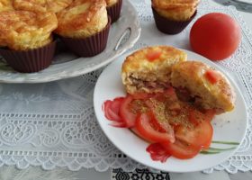 Muffins au blé lardons et knackis