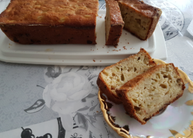 Cake banane et rhubarbe