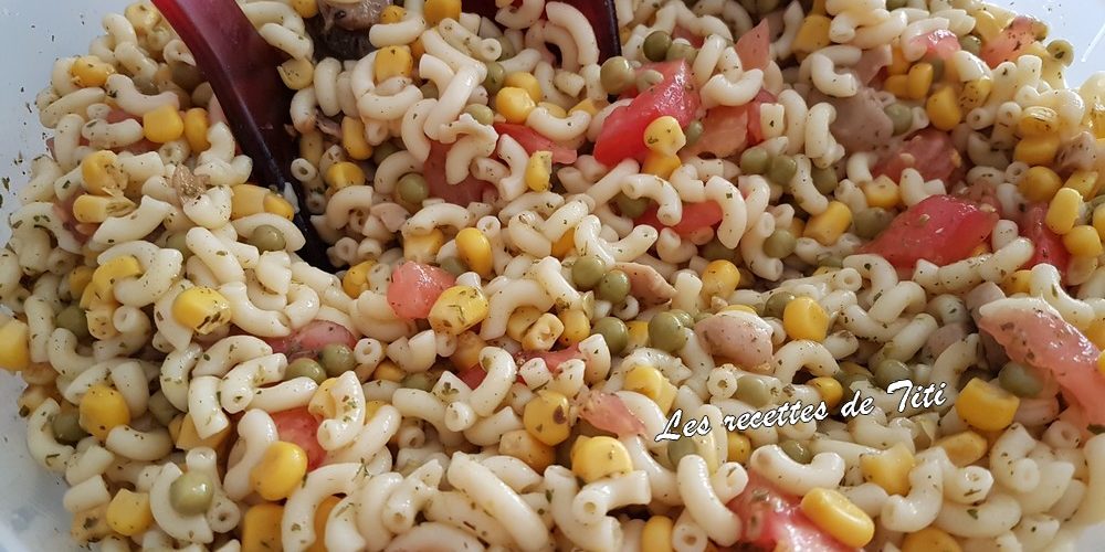 Salade de coquillettes aux légumes