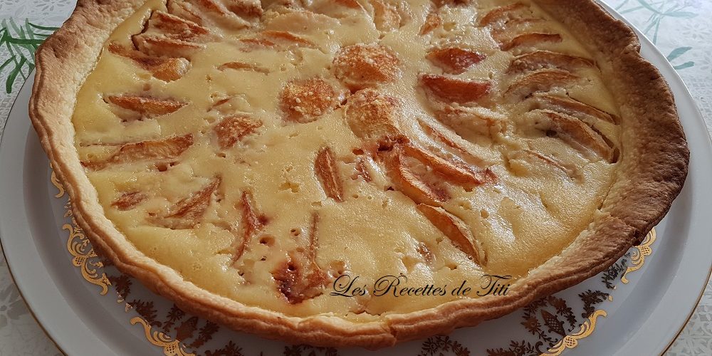 Tarte aux pêches de vigne
