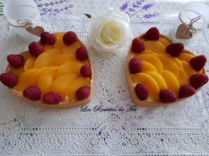 Cœurs sablés pêche framboises par "Les Recettes de Titi"