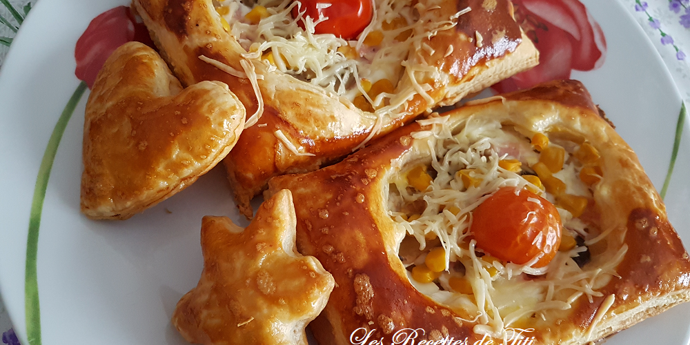 Feuilletés jambon champignons