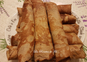 Crêpes au fromage et aux lardons