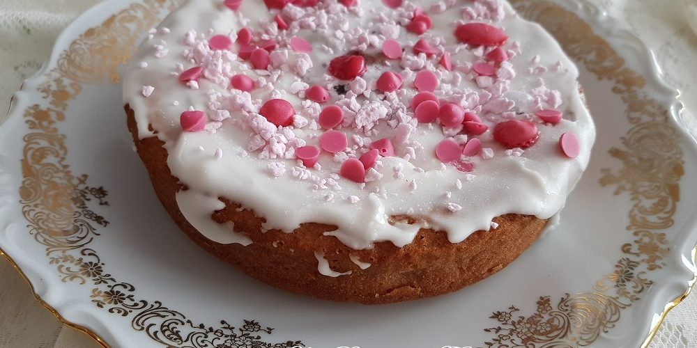 Gâteau marbré à la fraise fait maison