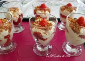 Les verrines aux fraises au mascarpone d’Olivier
