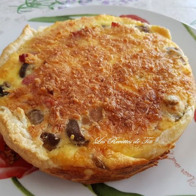 Omelette soufflée aux champignons lardons et fromage Les Recettes de Titi