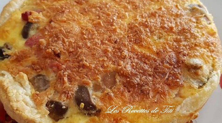 Omelette soufflée aux champignons lardons et fromage