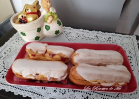 Éclairs crème pâtissière et fraises