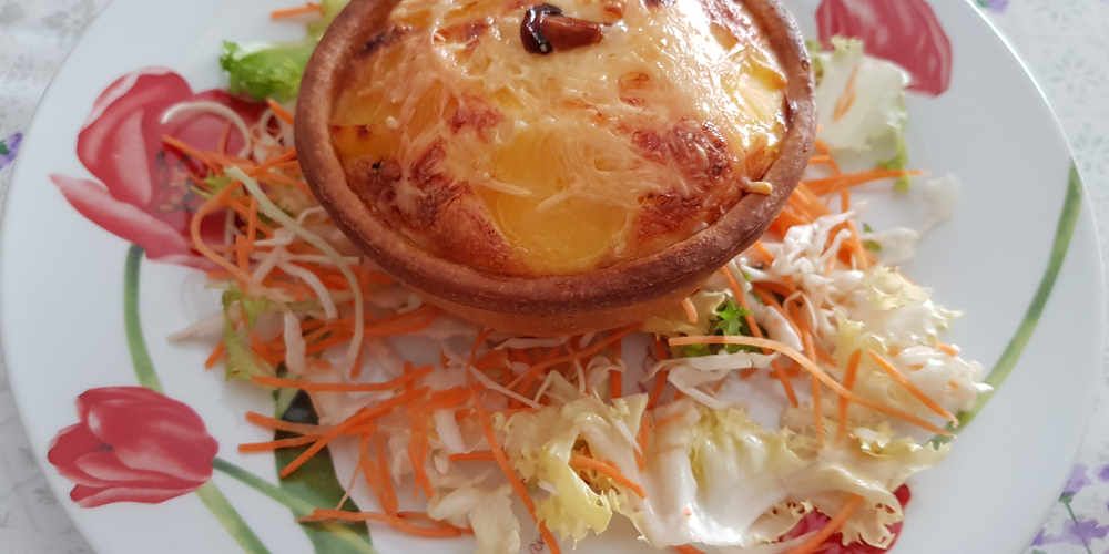 Quiches poulet fumé et pommes de terre