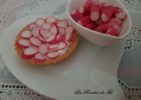 Tartelettes fromage aux noix et radis