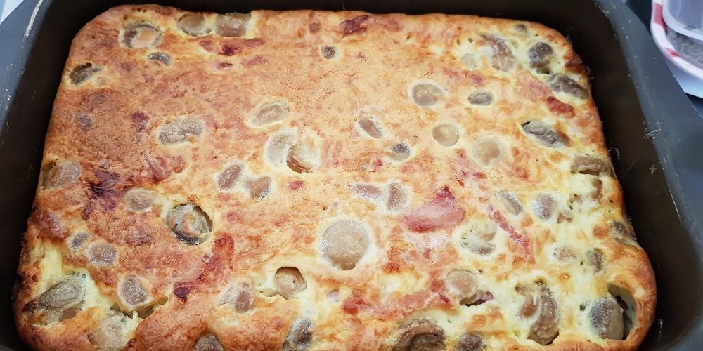 Quiche sans pâte lardons et champignons