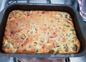 Quiche sans pâte lardons et champignons