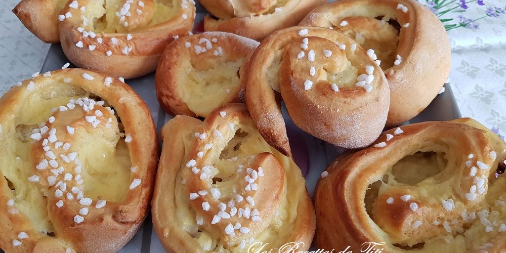 Escargots briochés et chinois à la crème pâtissière