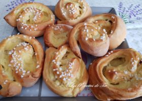 Escargots briochés et chinois à la crème pâtissière