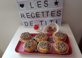 Muffins aux fraises séchées