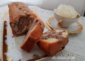 Gâteau marbré au cacao