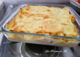 Parmentier de poulet aux pâtes