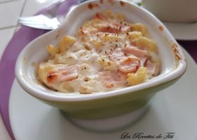 Petits gratins de coquillettes aux Petits Suisses