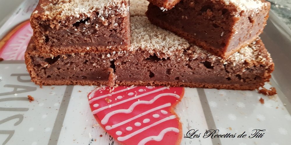Gâteau choco/banane et noix de coco Les Recettes de Titi