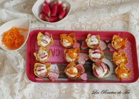 Mini spicy fromage frais, radis et carottes