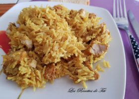 Riz basmati et poulet au curry au Cookeo