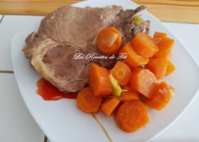 Côtes de porc carottes et poireau au Cookeo