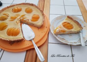 Tarte aux pêches et amandes