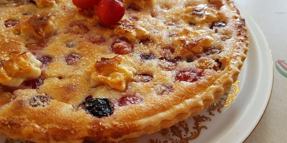 Tarte aux cerises et coco