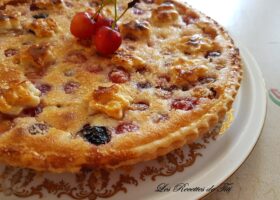 Tarte aux cerises et coco