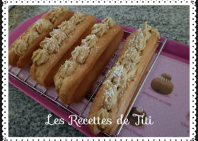 Eclair et micro trendy à la crème de coco