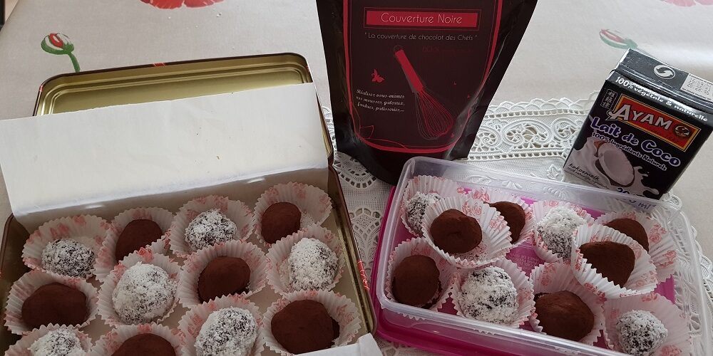 Truffes chocolat noir et coco