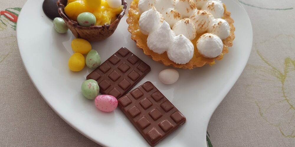 Tartelettes et mini coupelles orange curd spécial Pâques