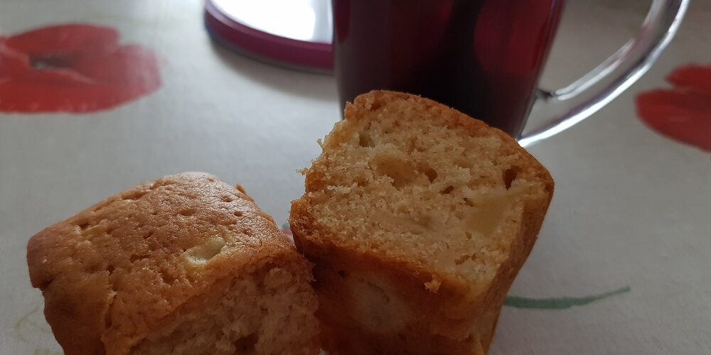 Cakes moelleux pommes rhubarbe