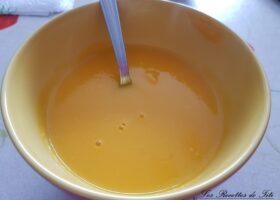 Velouté de potimarron carottes et lardons