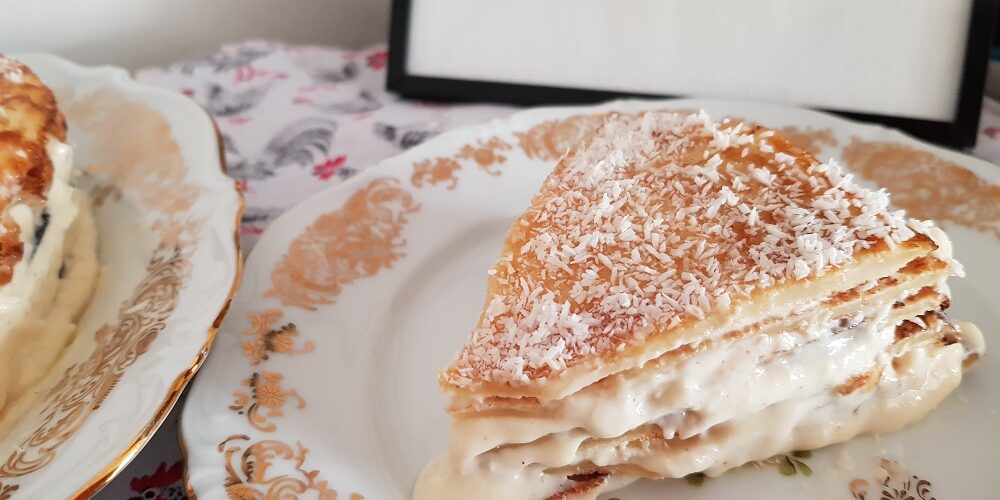 Gâteaux de crêpes à la noix de coco