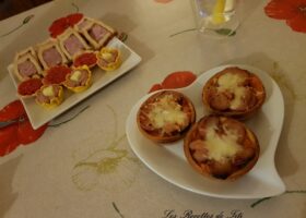 Mini quiches patate douce et boudin blanc au miel de sapin