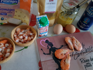 Quiches individuelles aux crevettes et au curry par "Les Recettes de Titi"