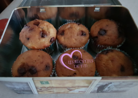 Muffins bananes et pépites de chocolat