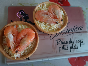 Quiches individuelles aux crevettes et au curry par "Les Recettes de Titi"