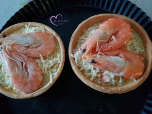 Quiches individuelles aux crevettes et au curry par "Les Recettes de Titi"